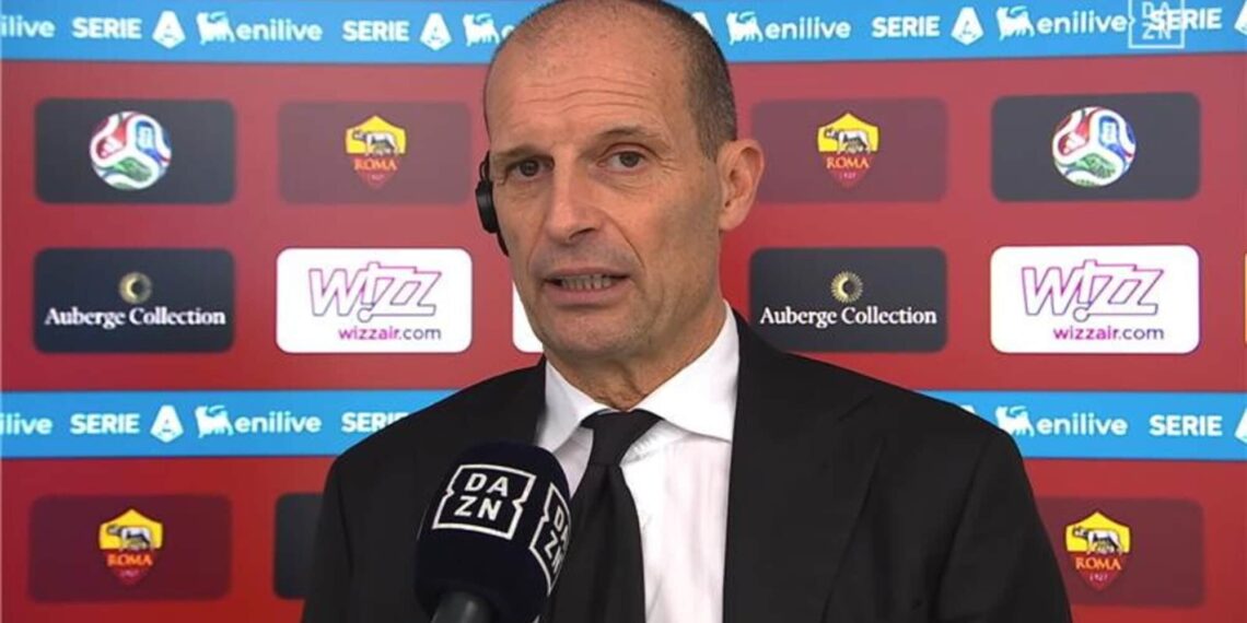 Allegri: “Pari a Roma importante, tiene lontani loro e il Napoli. Milan in piedi per Maignan”