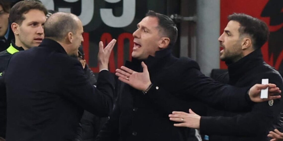 Allegri e Fabregas, dalle “8 volte su 10” al “cogl**ne”: come nasce la bufera Milan-Como