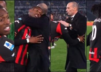 Leao furioso, rifiuta l’abbraccio con Allegri: “Era un po’ nervoso…Scudetto? Serve realismo”